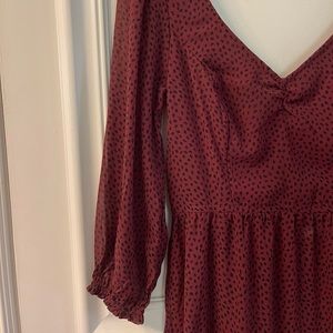 New! Hollister Burgundy Midi Dress Size S